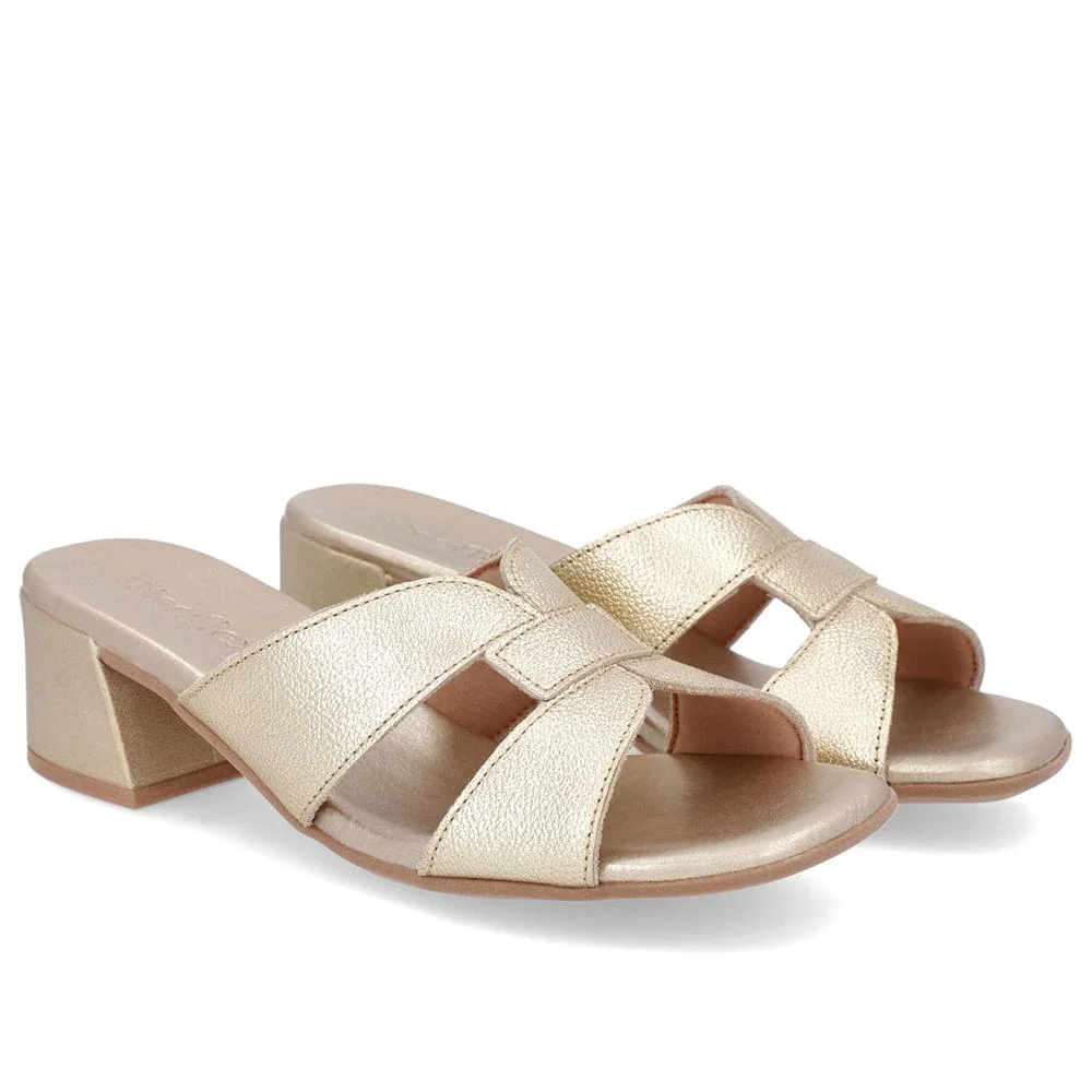 TAMANCO USAFLEX SALTO BLOCO COURO REF AL20007 FEMININO Dourado 2