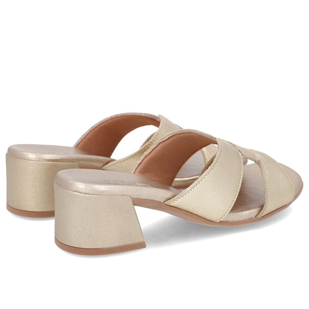 TAMANCO USAFLEX SALTO BLOCO COURO REF AL20007 FEMININO Dourado 3