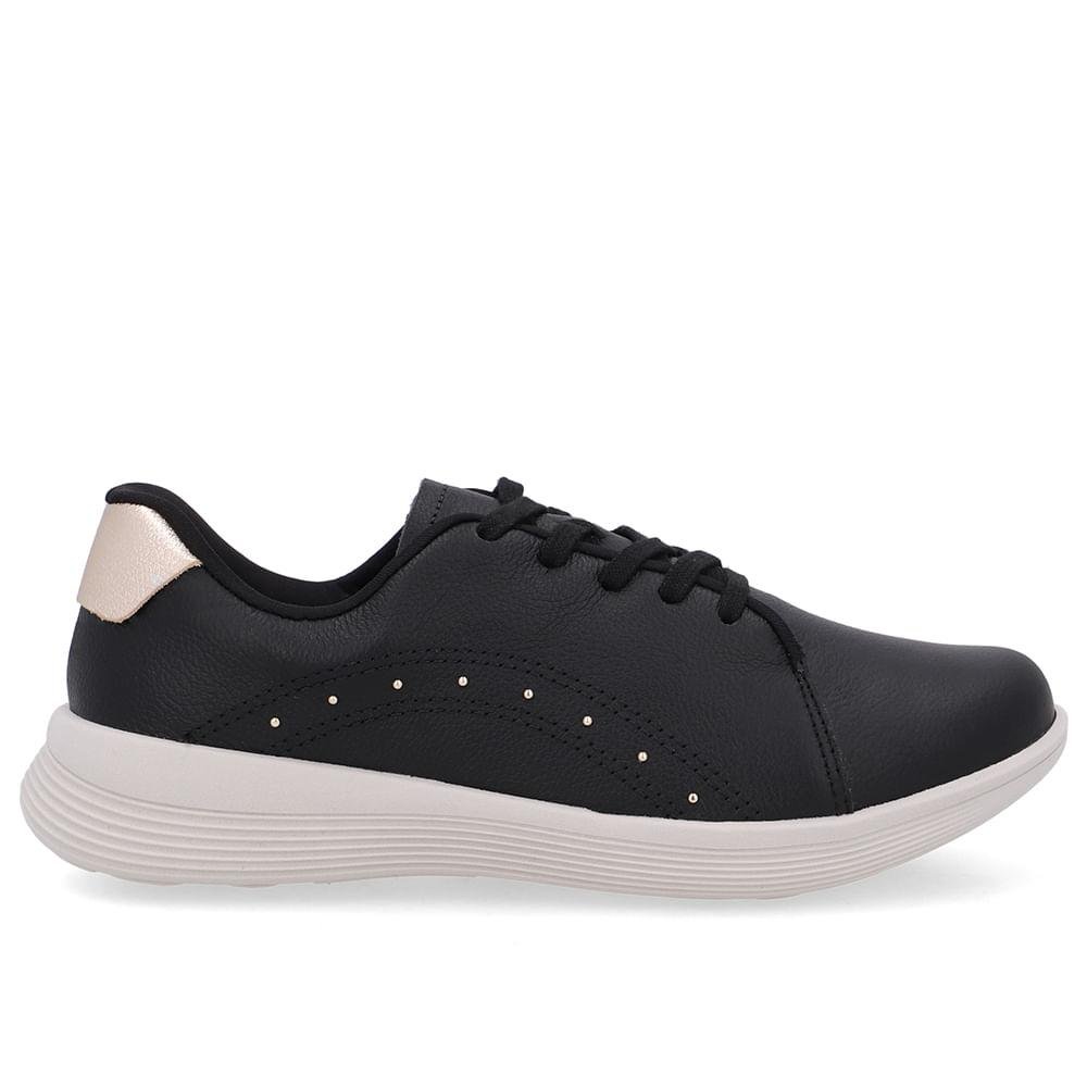 TENIS USAFLEX COURO REBITE REF UD02002 FEMININO Preto 1