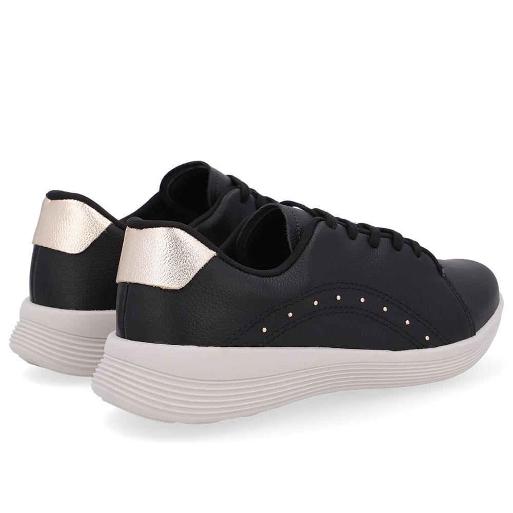 TENIS USAFLEX COURO REBITE REF UD02002 FEMININO Preto 3