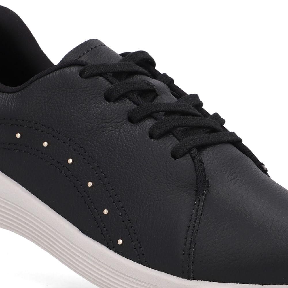 TENIS USAFLEX COURO REBITE REF UD02002 FEMININO Preto 4