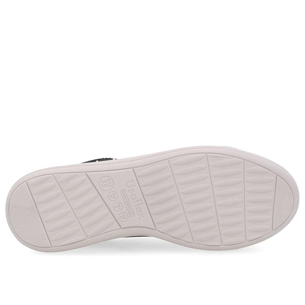 TENIS USAFLEX COURO REBITE REF UD02002 FEMININO Preto 5