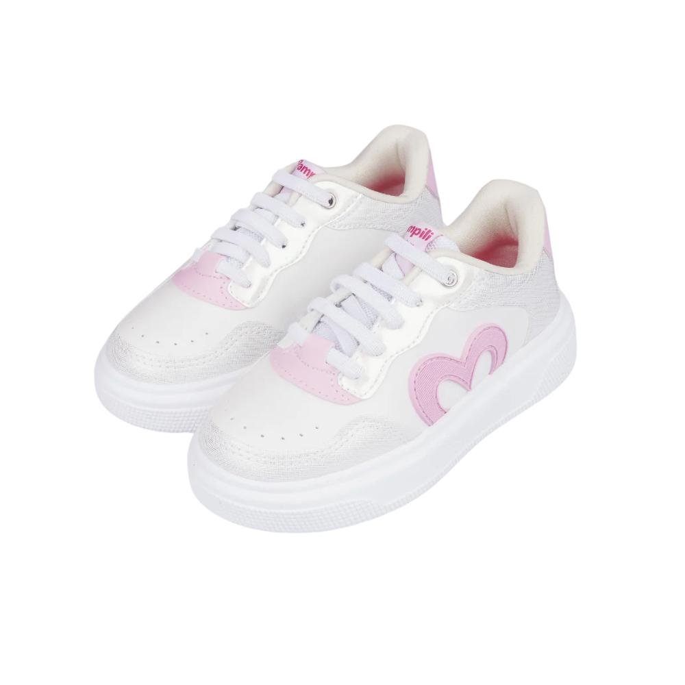 TENIS PAMPILI XP24 CORACAO ICONICO REF 736.101 MENINA Branco/Rosa 3