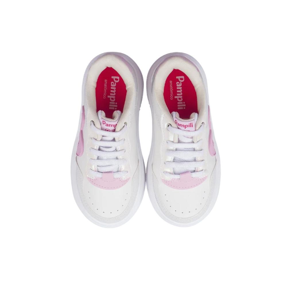 TENIS PAMPILI XP24 CORACAO ICONICO REF 736.101 MENINA Branco/Rosa 4