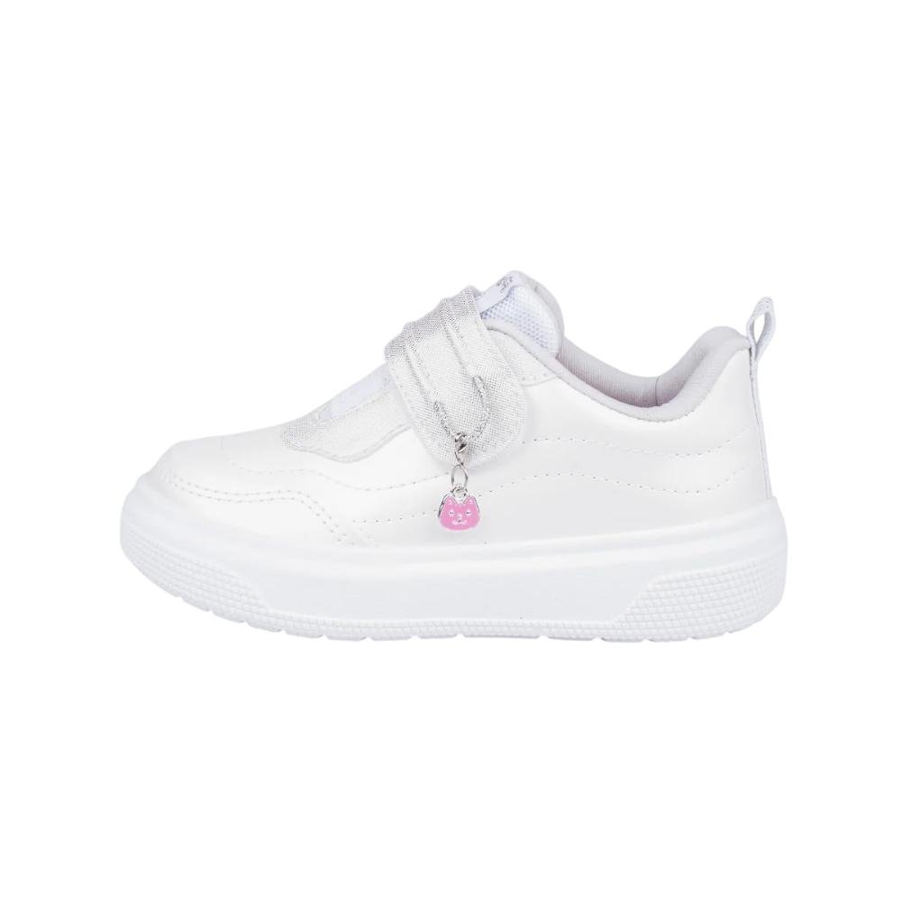 TENIS PAMPILI XP24 PINGENTE PEROLADO REF 736.091 MENINA Branco/Prata 2
