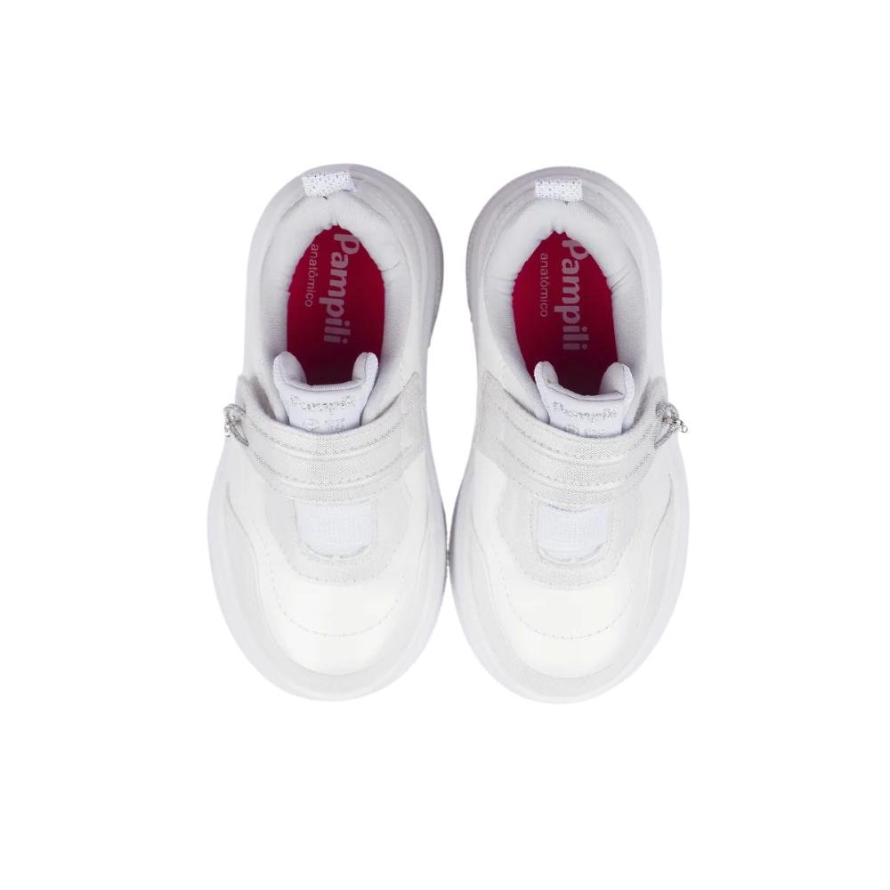 TENIS PAMPILI XP24 PINGENTE PEROLADO REF 736.091 MENINA Branco/Prata 4