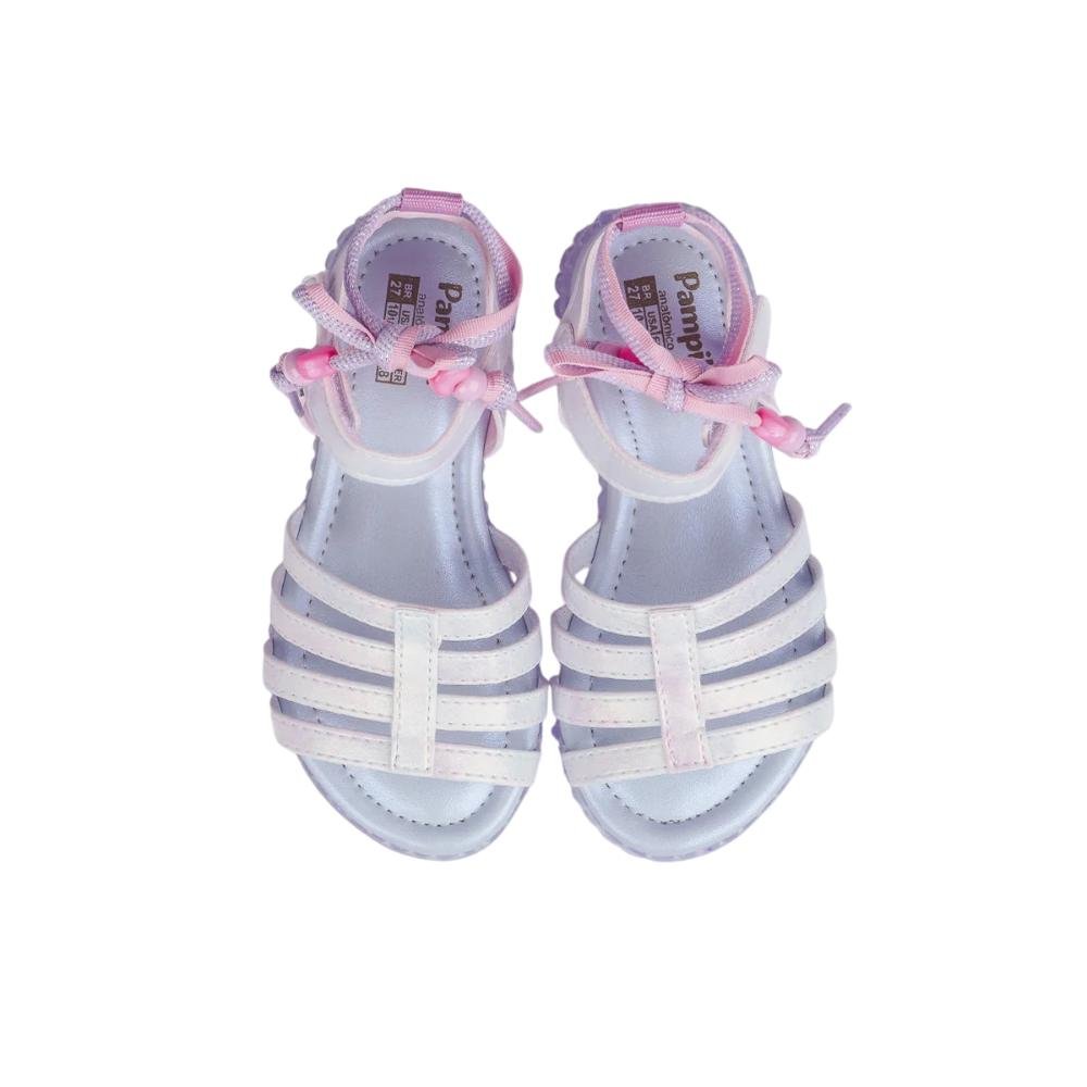 SANDALIA PAMPILI CANDY CORDAO MIÇANGAS REF 123.310 MENINA Prata 3