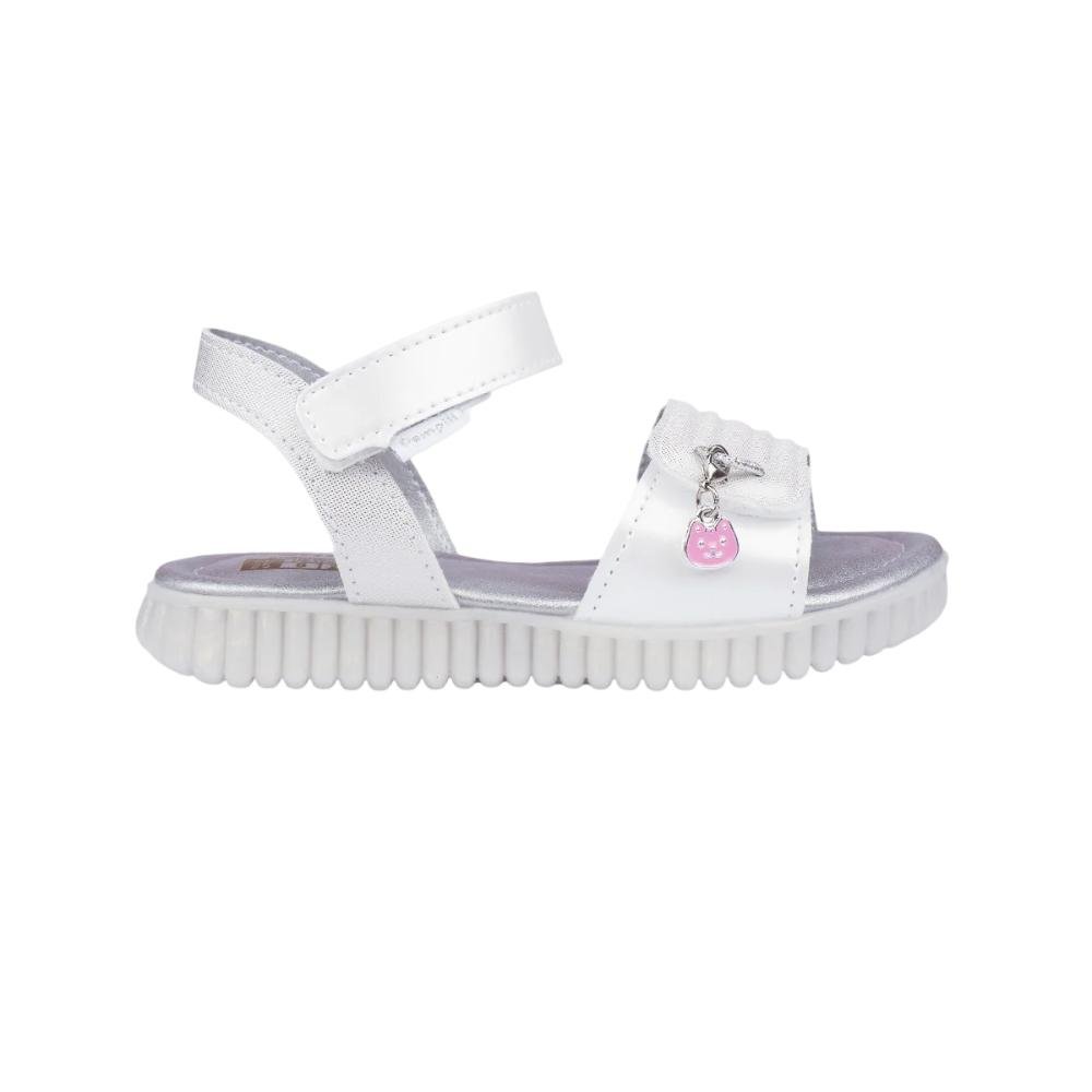 SANDALIA PAMPILI CANDY PETS COM PINGENTE REF 123.311 MENINA Prata 1