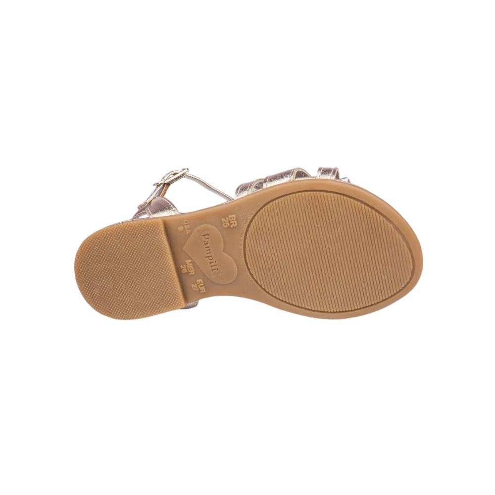 SANDALIA PAMPILI CHERRIE LAÇOS REF 409.338 MENINA Dourado 4
