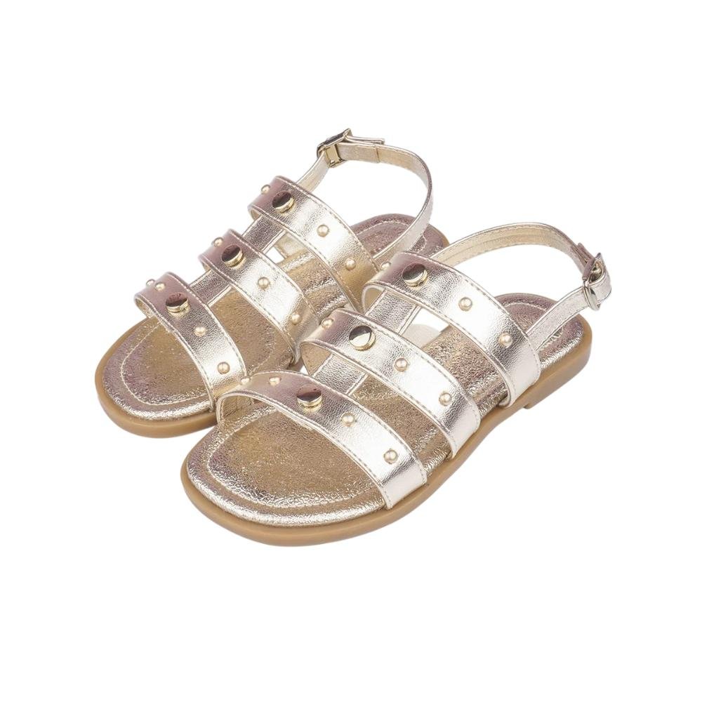 SANDALIA PAMPILI VICK TIRAS LARGAS REF 574.020 MENINA Dourado 2