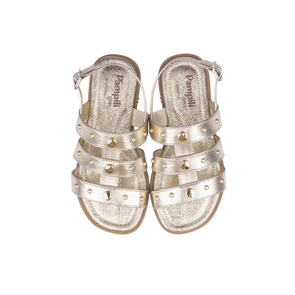 SANDALIA PAMPILI VICK TIRAS LARGAS REF 574.020 MENINA Dourado 3