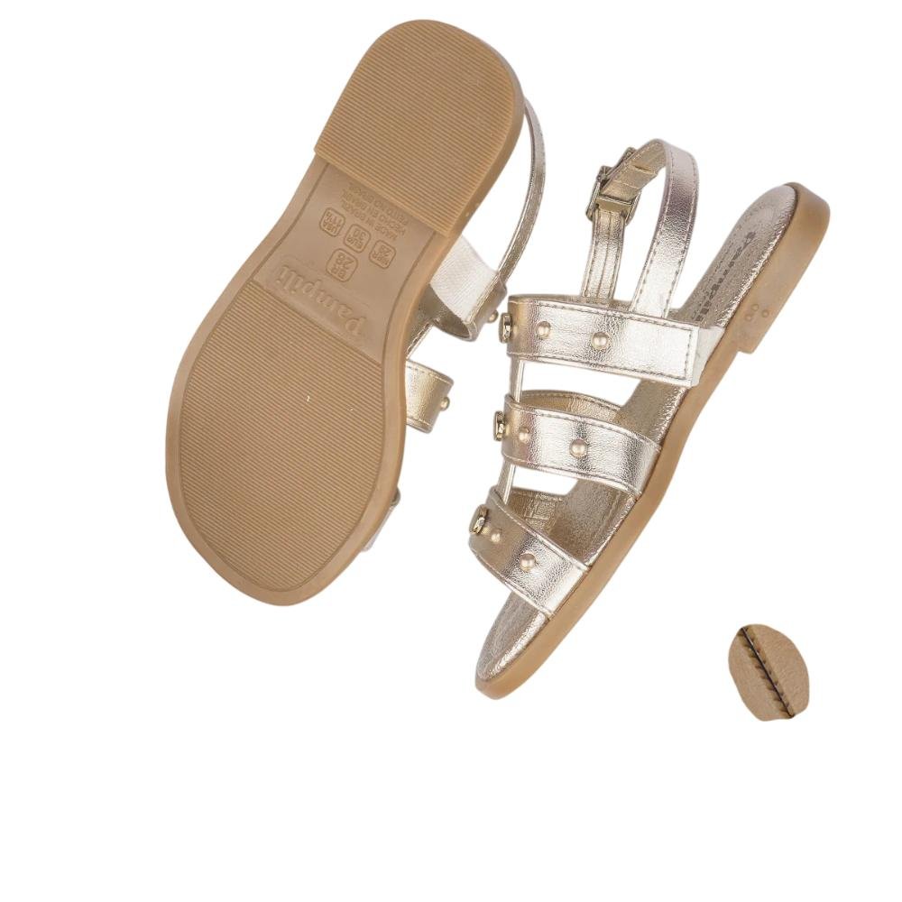 SANDALIA PAMPILI VICK TIRAS LARGAS REF 574.020 MENINA Dourado 4