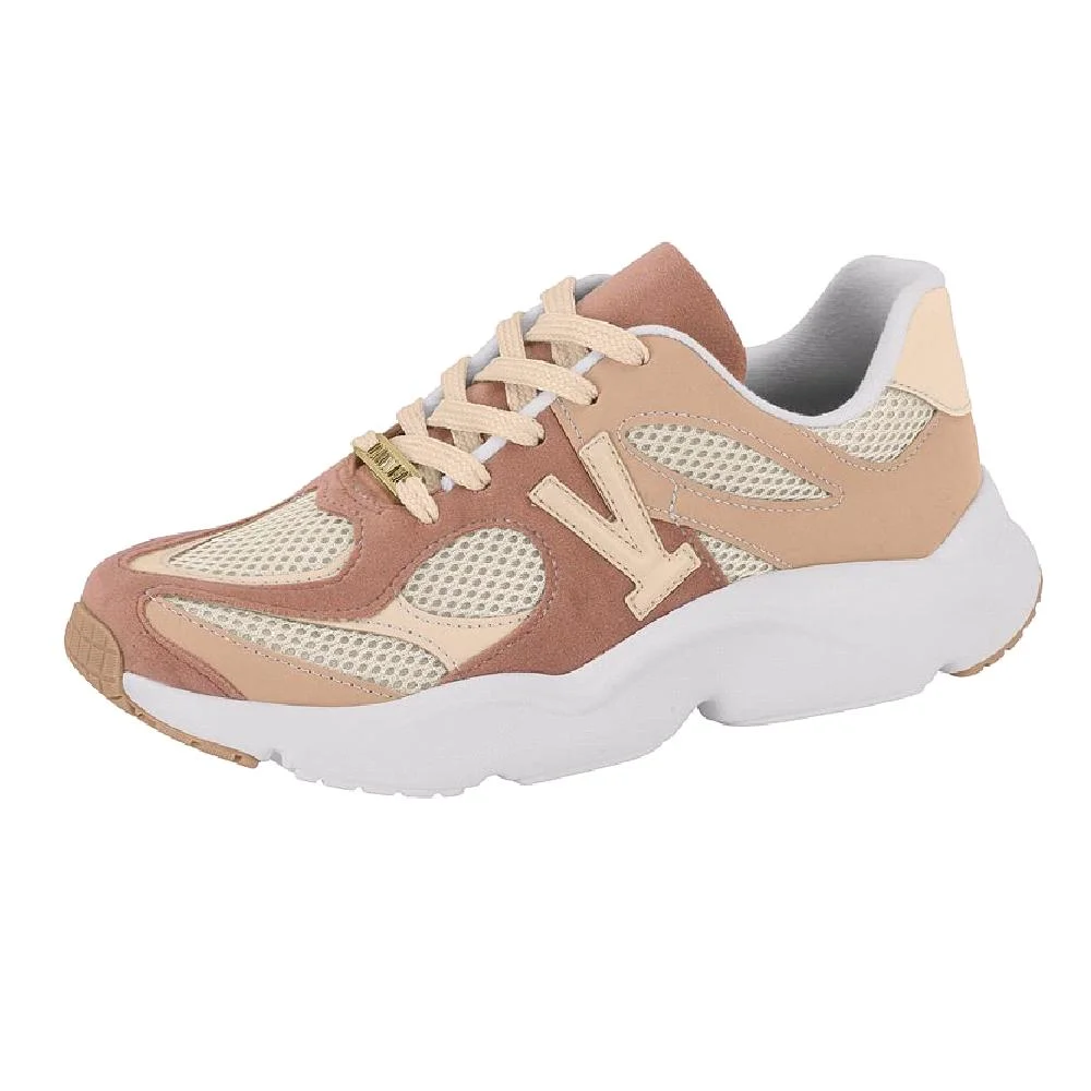 TENIS VIZZANO CASUAL RECORTE REF 1440.110.30429 FEMININO Rosa/Bege 4