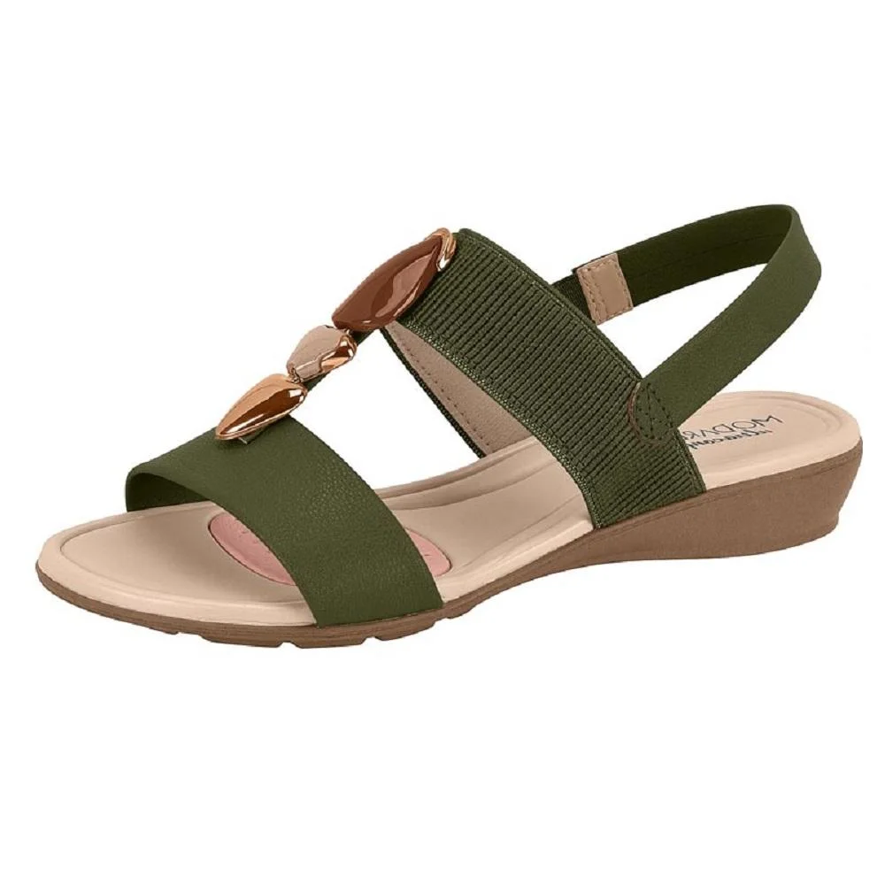 SANDALIA MODARE CONFORTO CASUAL REF 7127.260.23124 FEMININO Verde 2