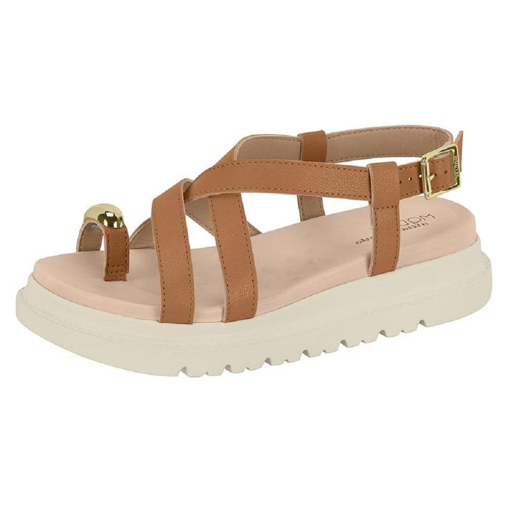SANDALIA MODARE FLATFORM TIRAS REF 7200.107.21736 FEMININO Marrom 4