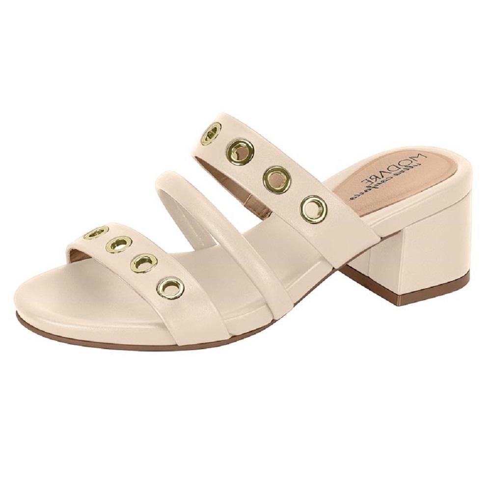 TAMANCO MODARE SALTO BLOCO REF 7187.110.26262 FEMININO Creme 2
