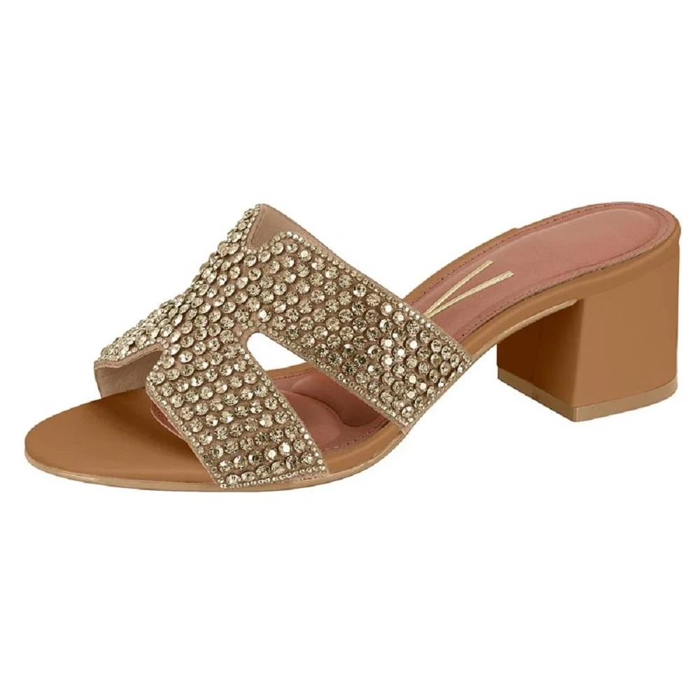 TAMANCO VIZZANO SALTO BLOCO REF 6291.1196.30758 FEMININO Dourado/Marrom 2