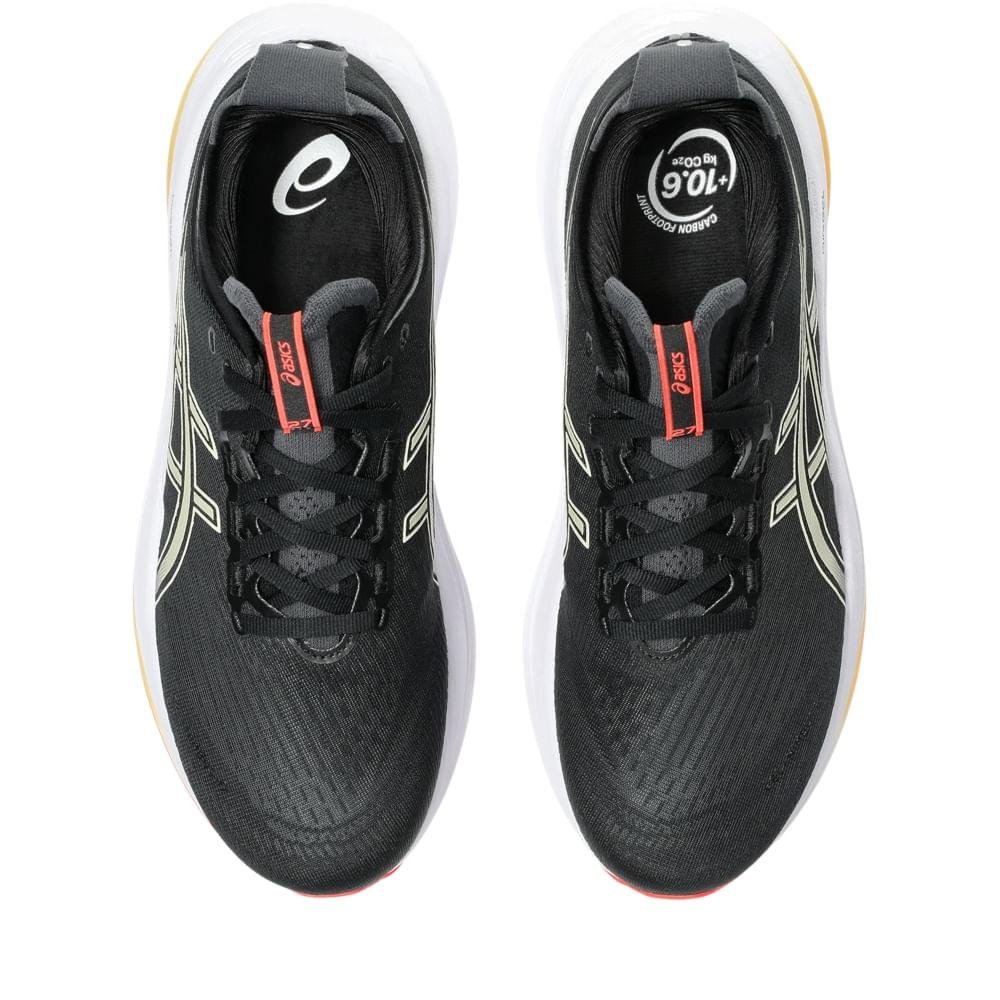 TENIS ASICS GEL-NIMBUS 27 MASCULINO Preto/Laranja 4
