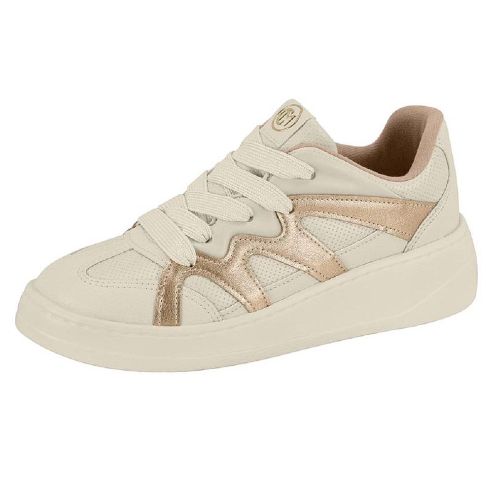 TENIS MODARE CASUAL REF 7402.109.30179 FEMININO Bege/Dourado 2