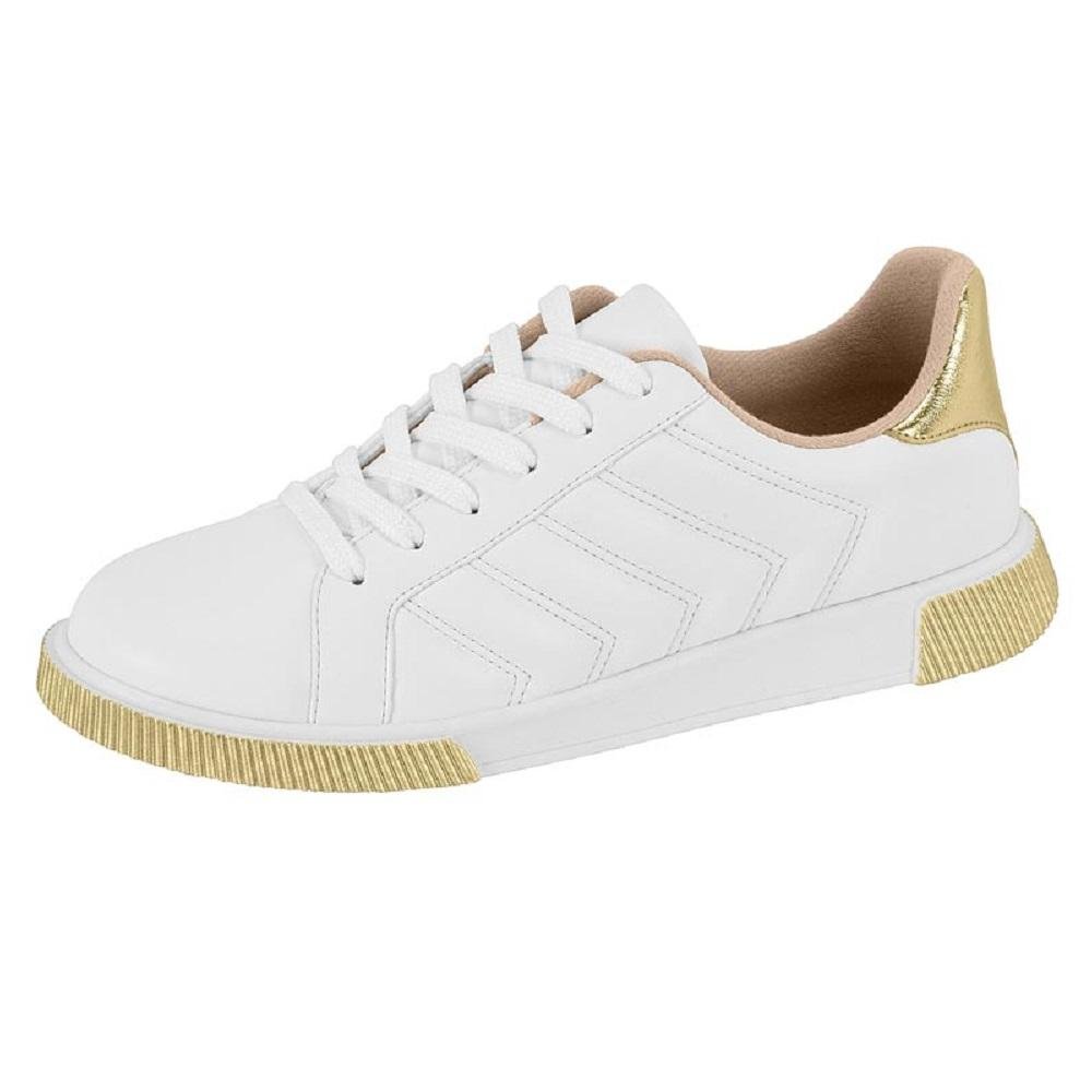 TENIS MOLECA CASUAL REF 5759.412.30852 FEMININO Branco/Dourado 4