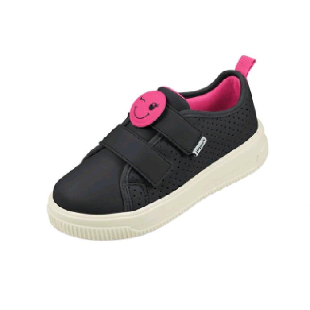 TENIS PAMPILI UP PATCH CARINHA COM GLITTER REF 738.003 Preto/Rosa 4