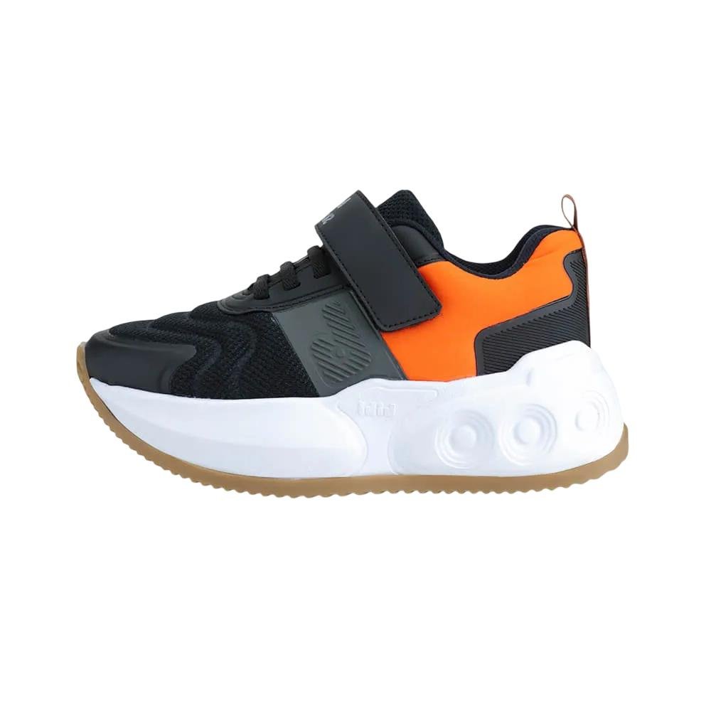 TENIS BIBI RODINHA REF 1243022 MENINO Preto/Laranja 2