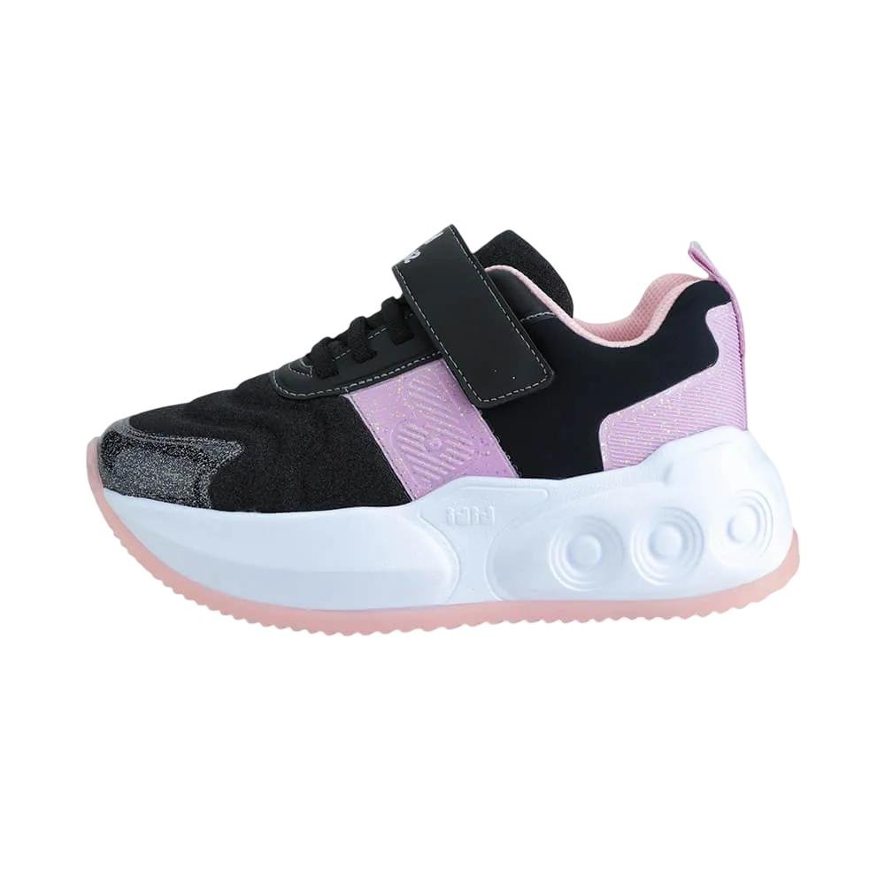 TENIS BIBI RODINHA REF 1243025 MENINA Preto/Lilás 2