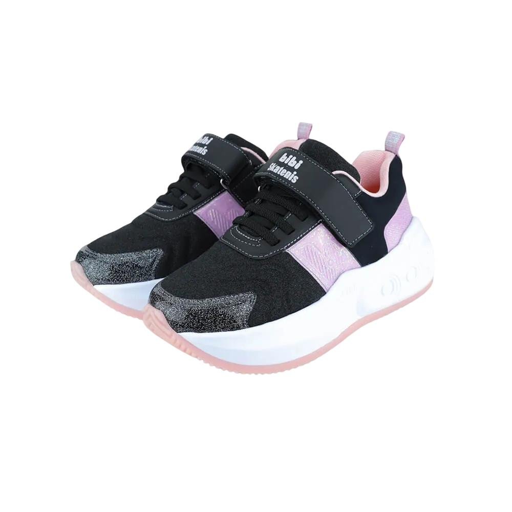 TENIS BIBI RODINHA REF 1243025 MENINA Preto/Lilás 3