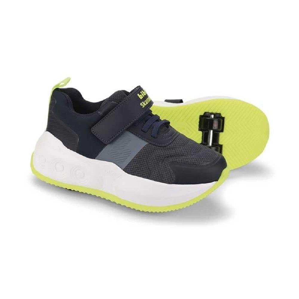 TENIS BIBI RODINHA REF 1243015 MENINO Azul Marinho/Verde 3