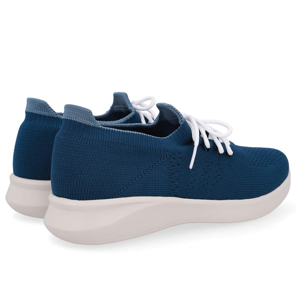 TENIS USAFLEX TRICOT CADARÇO REF UD03001 FEMININO Azul 3