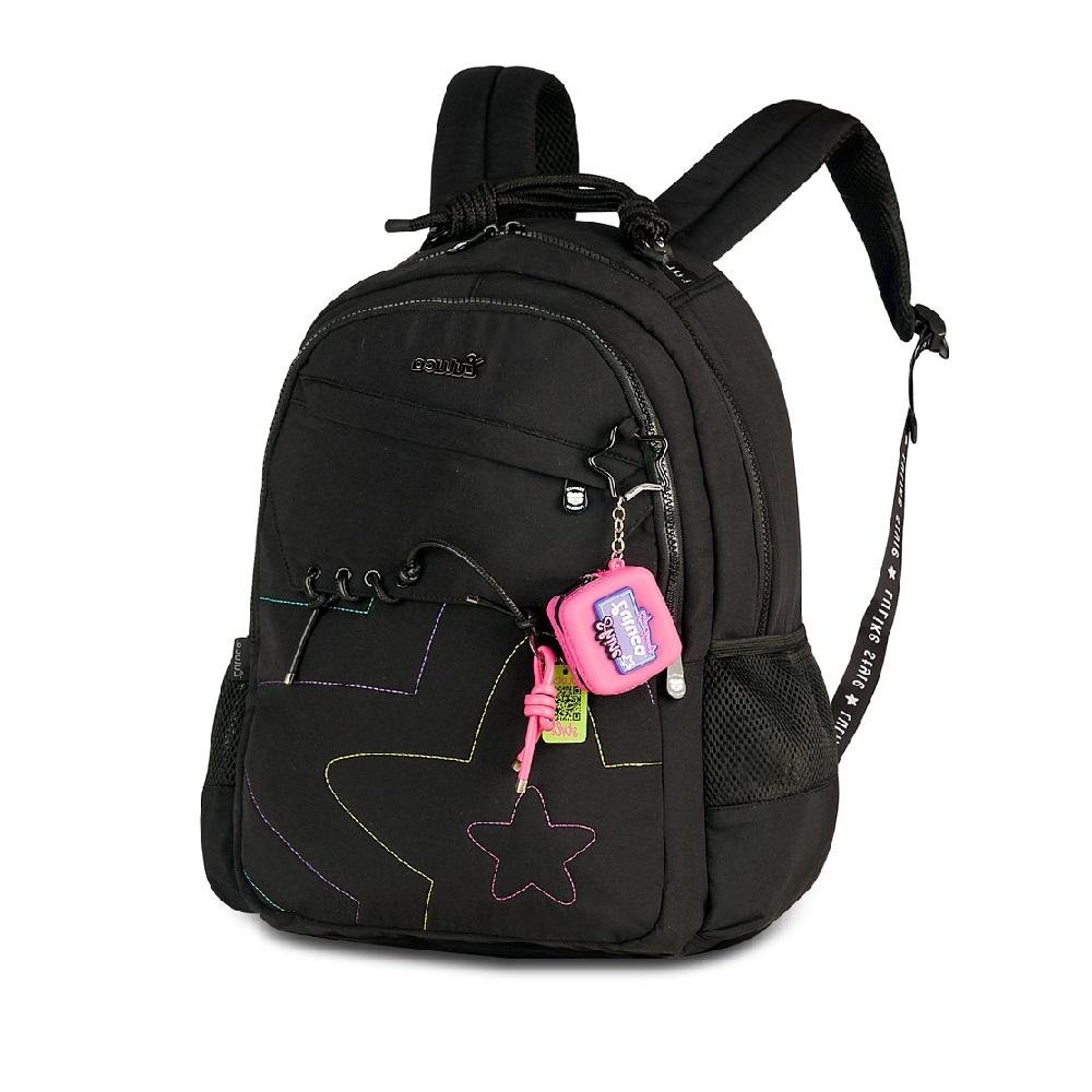 MOCHILA LULUCA DE COSTAS 17,5 REF LU27030 Preto 4