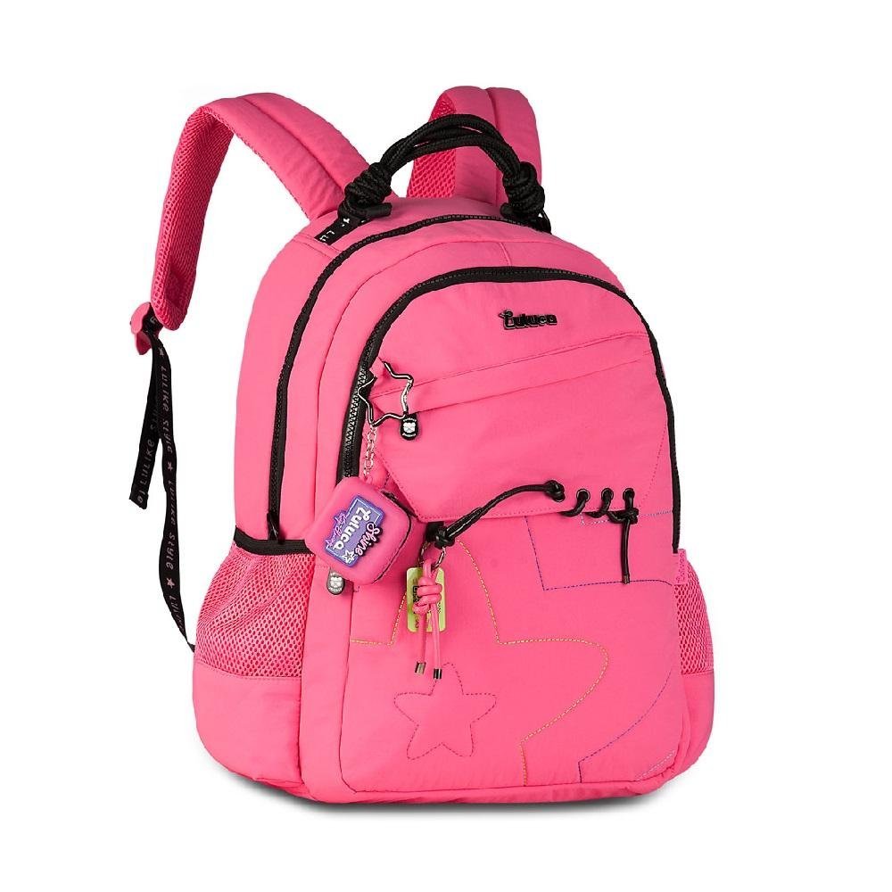 MOCHILA LULUCA DE COSTAS 17,5 REF LU27030 Rosa 3