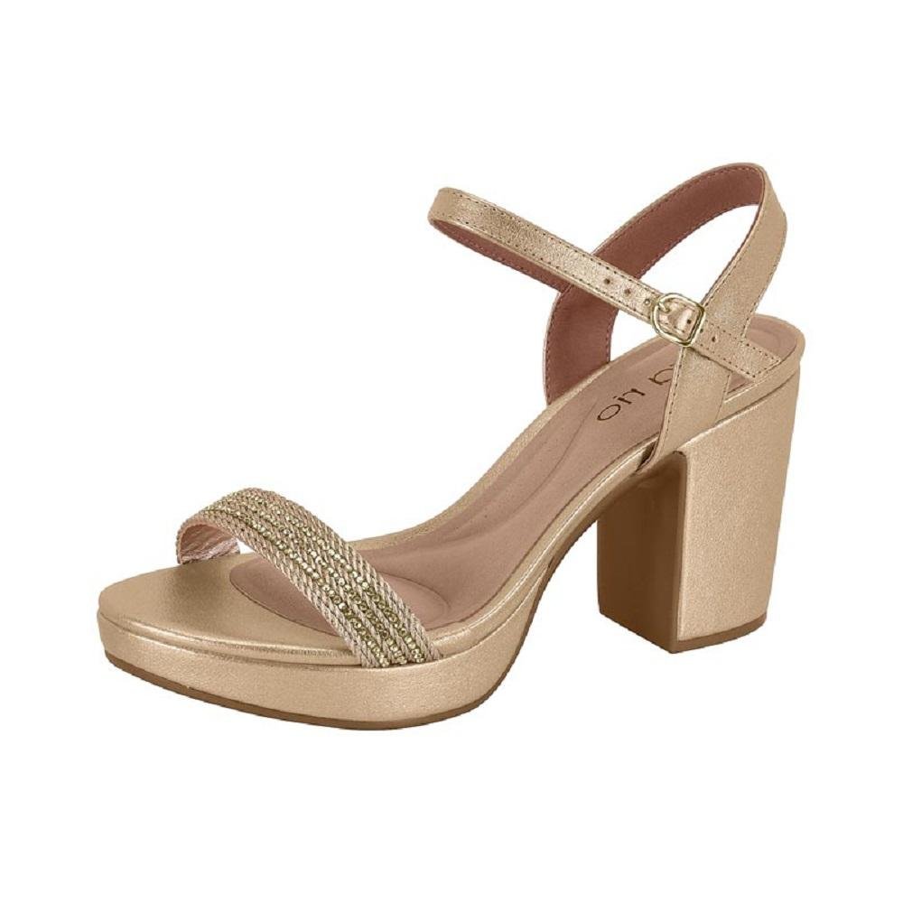 SANDALIA BEIRA RIO SALTO ALTO REF 8371.222.30962 FEMININO Dourado 2