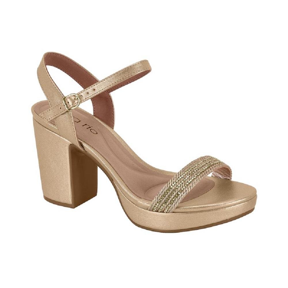 SANDALIA BEIRA RIO SALTO ALTO REF 8371.222.30962 FEMININO Dourado 3