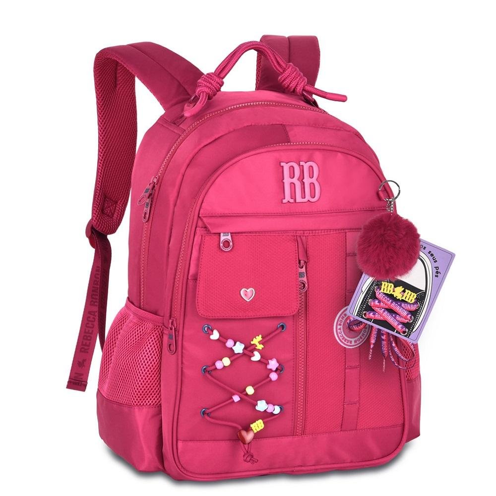 MOCHILA REBECCA BONBON DE COSTAS 17,5 REF RB27424 Rosa 3