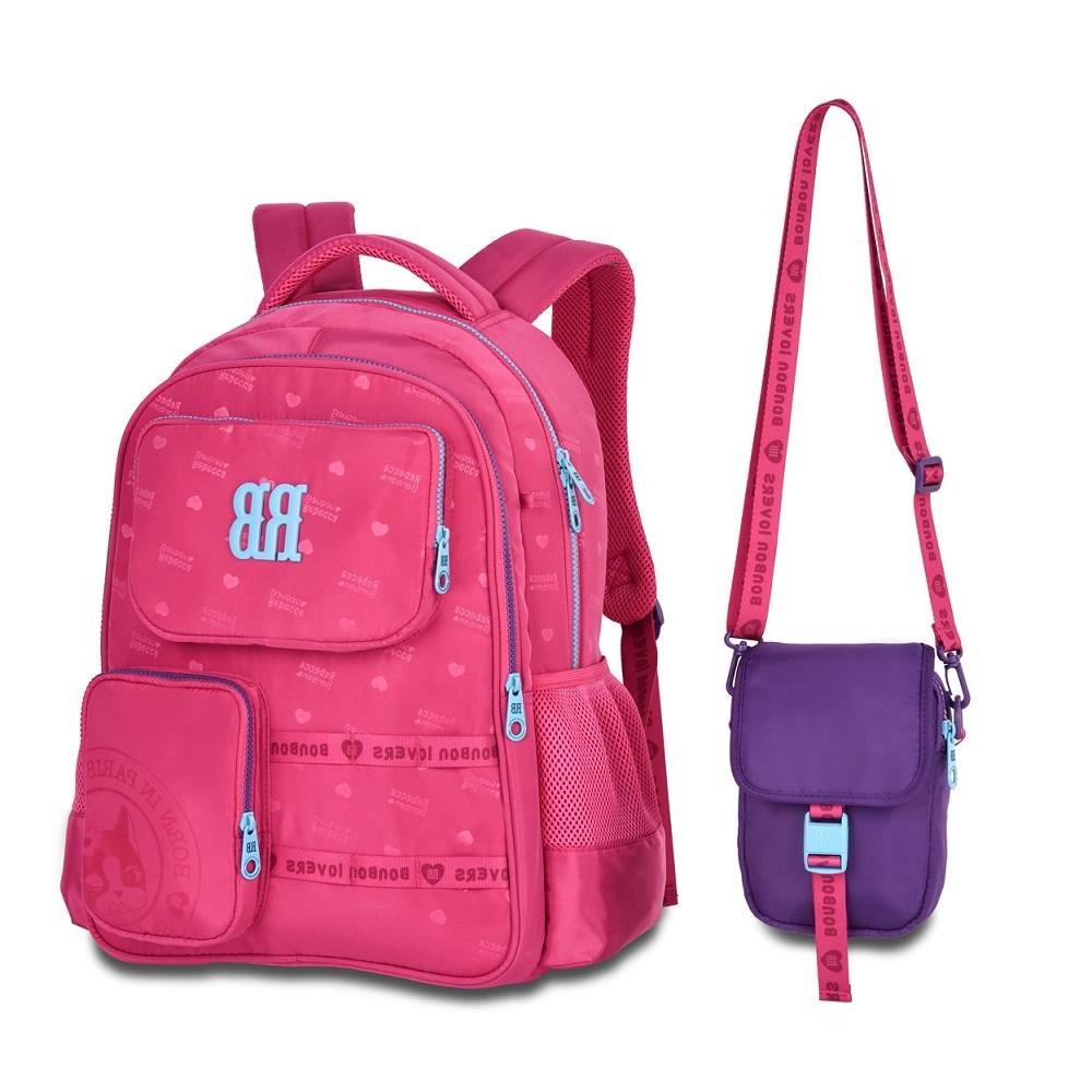 MOCHILA REBECCA BONBON DE COSTAS 17,5 REF RB26223 Rosa 4