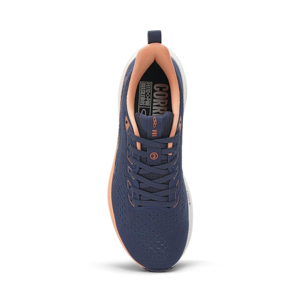 TENIS OLYMPIKUS VOA 3 FEMININO Azul Marinho/Laranja 4
