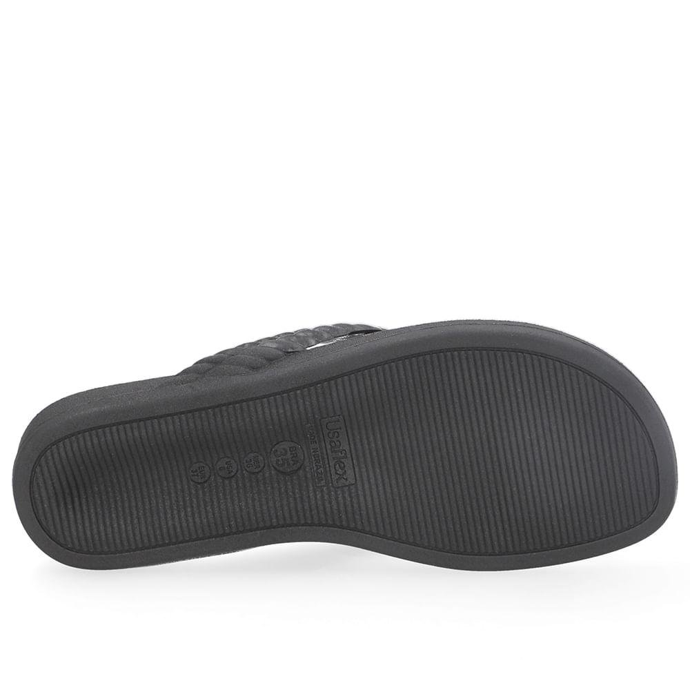 CHINELO USAFLEX POOFY REF AO33001 FEMININO Preto 5
