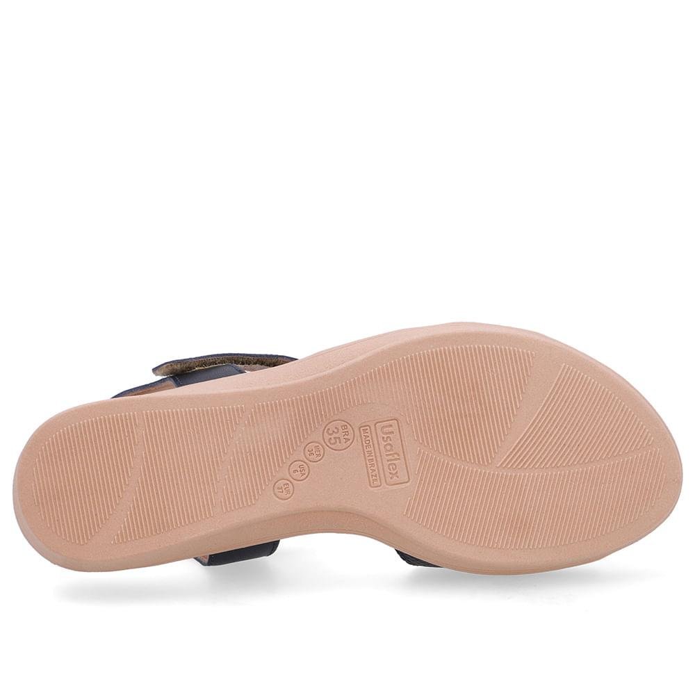 SANDALIA USAFLEX ANABELA BAIXA REF UD04011 FEMININO Azul Marinho 5