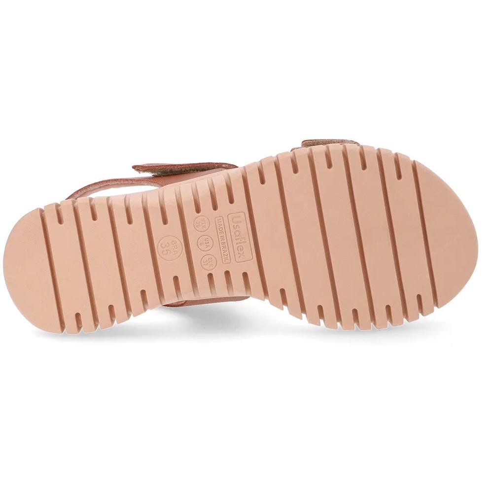 SANDALIA USAFLEX CASUAL EM COURO REF UD11007 FEMININO Marrom 5