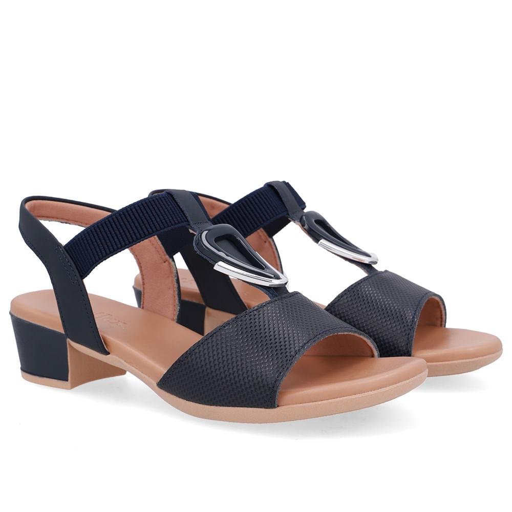 SANDALIA USAFLEX SALTO BLOCO REF UD12002 FEMININO Azul 2
