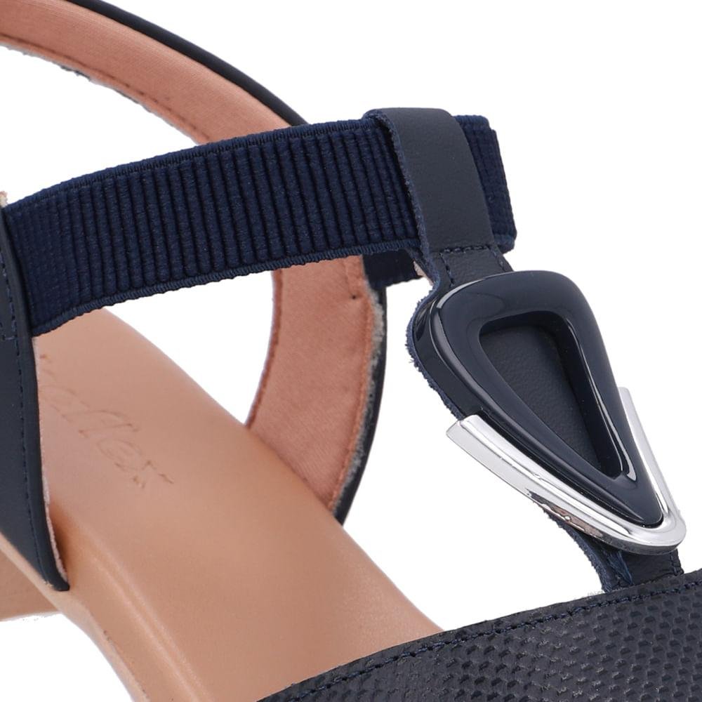 SANDALIA USAFLEX SALTO BLOCO REF UD12002 FEMININO Azul 4