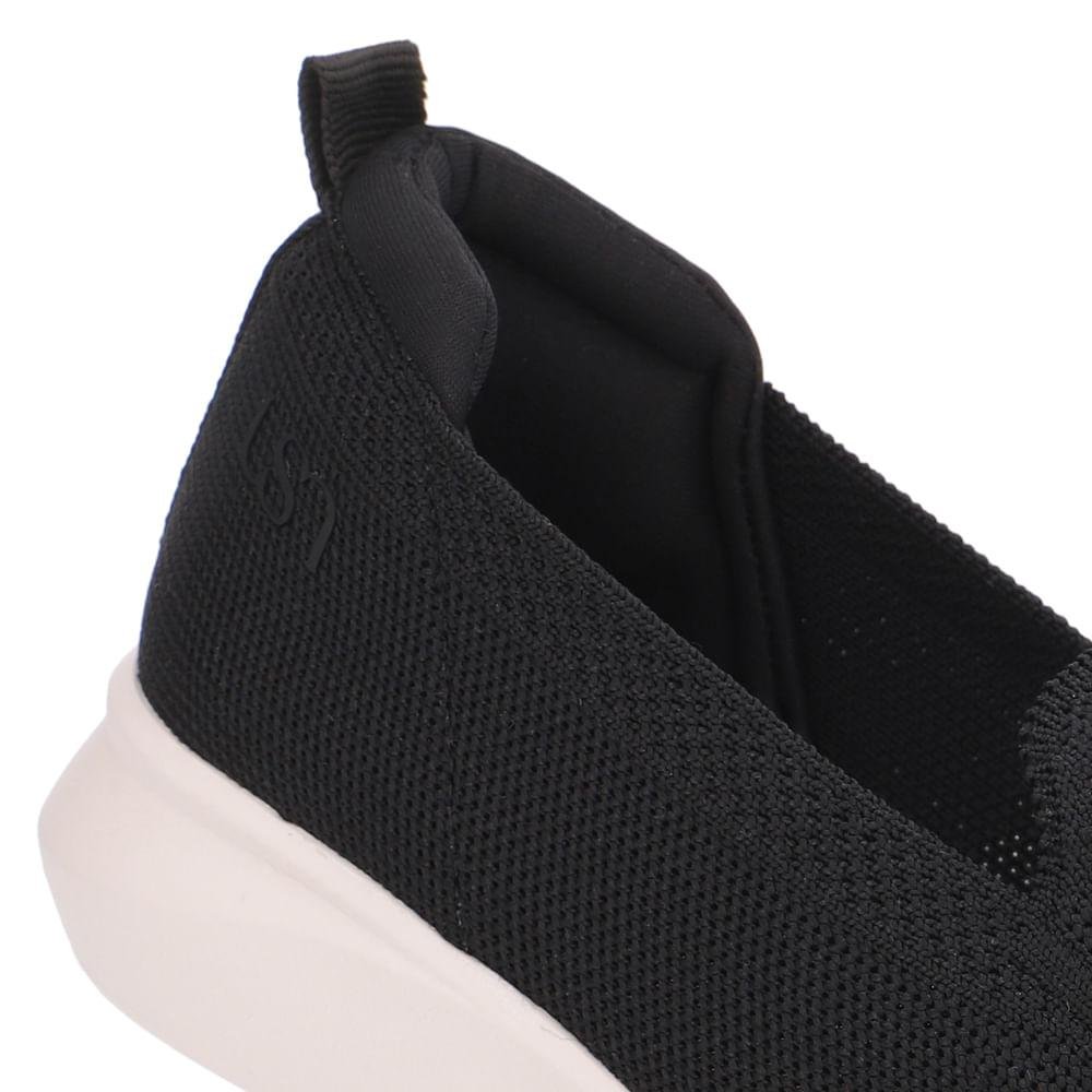TENIS USAFLEX TRICOT SLIP ON REF UD03006 FEMININO Preto 4
