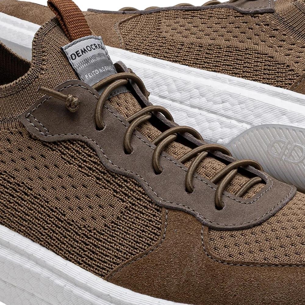 SAPATENIS DEMOCRATA BEAT PULSE KNIT REF 623102 MASCULINO Bege 3