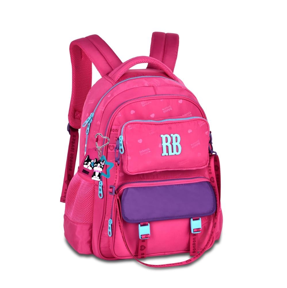 MOCHILA REBECCA BONBON DE COSTAS 17,5 REF RB26227 Rosa 4
