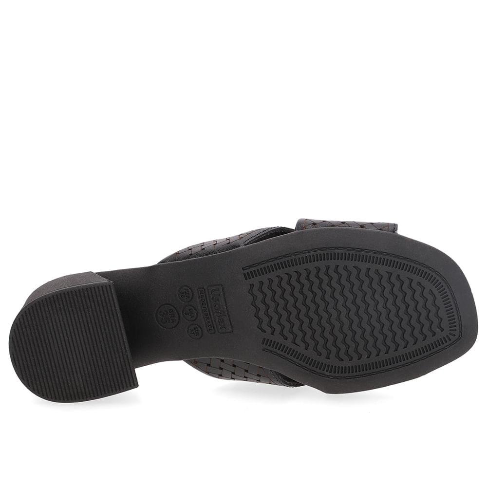 TAMANCO USAFLEX SALTO BLOCO EM COURO REF UD25001 FEMININO Preto 5