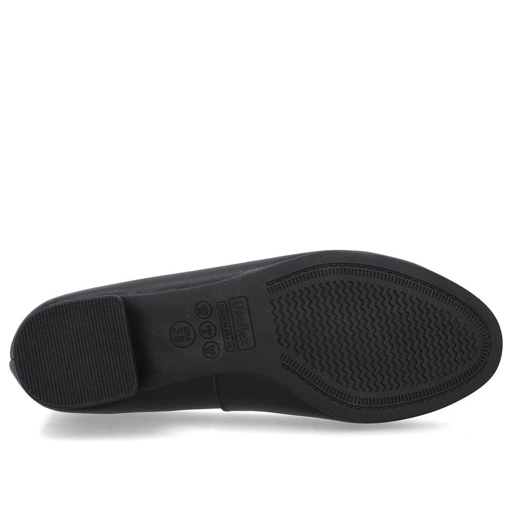 SCARPIN USAFLEX COURO REF UD23001 FEMININO Preto 3