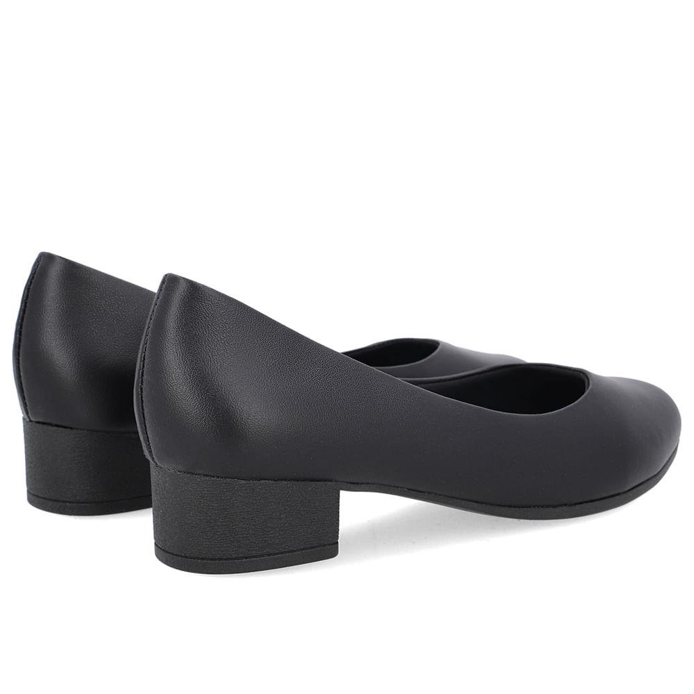 SCARPIN USAFLEX COURO REF UD23001 FEMININO Preto 3