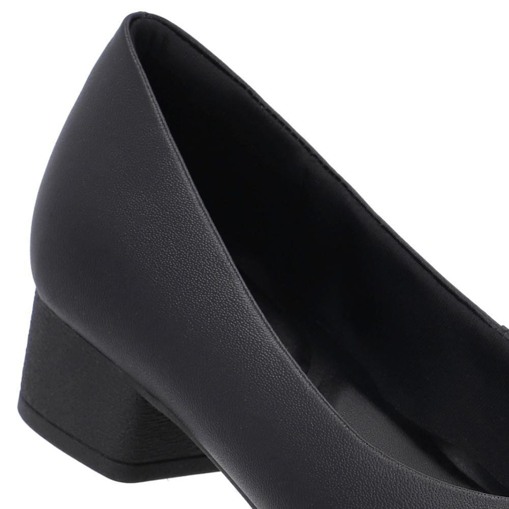 SCARPIN USAFLEX COURO REF UD23001 FEMININO Preto 4