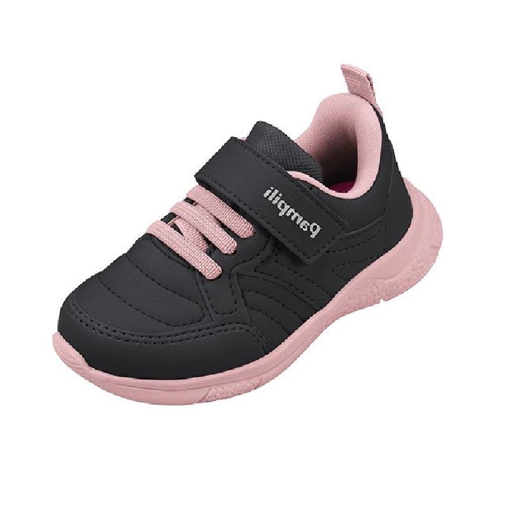 TENIS PAMPILI MINI SOFT CASUAL REF 745020000 INFANTIL Preto/Rosa 2